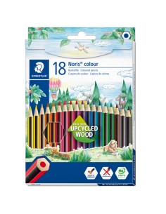 Matite colorateNoris Colour - in wopex - colori assortiti - Staedtler - astuccio 18 pezzi