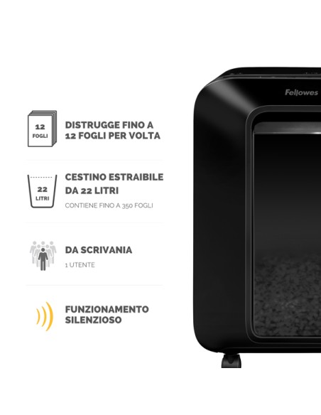 Distruggidocumenti LX 200 - a frammenti - Fellowes