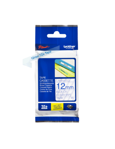 NASTRO DA 12MM BLU SU TRASPARENTE