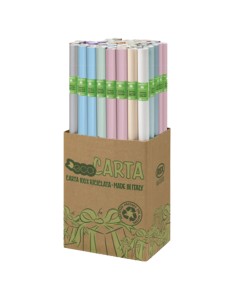 Rotolo carta regalo perlage - 70cmx200m - colori assortiti - Rex Sadoch