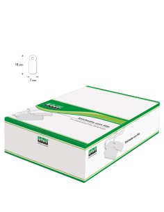 Etichette con filo A383 - 7 x 19 mm - bianco - Lebez - conf. 1000 pezzi