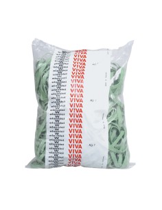 Elastici fettuccia - diametro 12 x 0,8 cm - gomma - 1 kg - verde - Viva