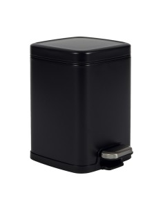 Bidone Pico - con pedale e vaschetta - 4 L - nero satinato - Perfetto