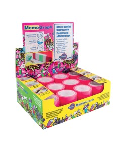 Ricarica nastro adesivo Memograph - 5 cm x 10 m - rosa - Eurocel 2
