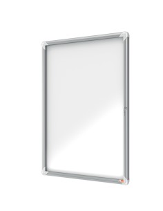 Bacheca per esterni - fondo magnetico bianco - 9 fogli A4 - verticale - Nobo