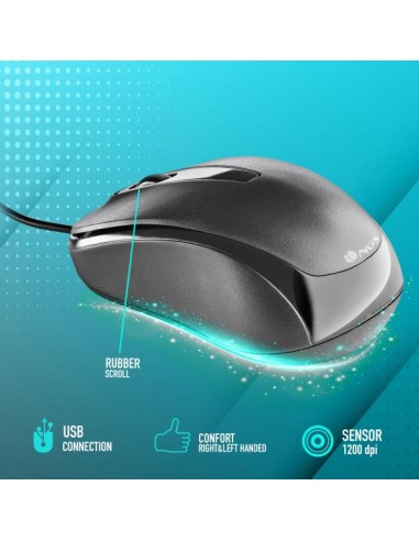 NGS Mouse Easy Delta 1200dpi 3tasti Black