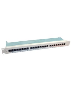 VALUE 19" PATCHPANEL, CAT.6/CLASS E, 24 PORTE, STP, GRIGIO