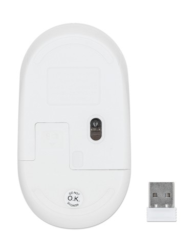 Mouse Ottico Wireless USB 1000 Dpi Bianco, Performance III