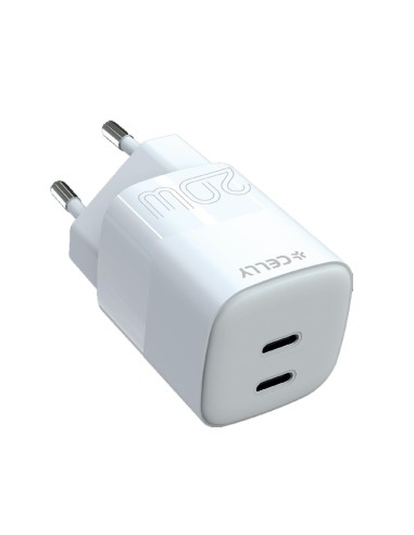 TRAVEL CHARGER 2USB-C 20W EVO WH