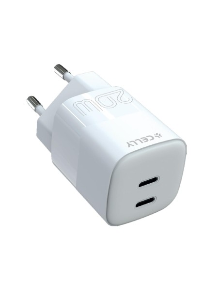 TRAVEL CHARGER 2USB-C 20W EVO WH