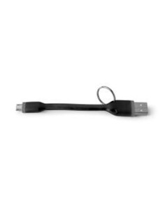 USB-A TO MICROUSB 12W CABLE 12CM BK