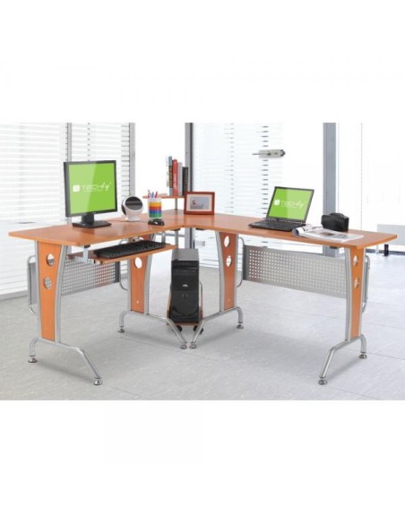 Scrivania per Computer Angolare in Ciliegio