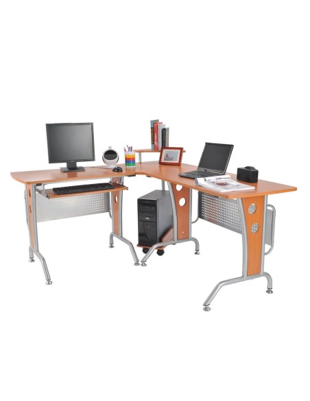 Scrivania per Computer Angolare in Ciliegio