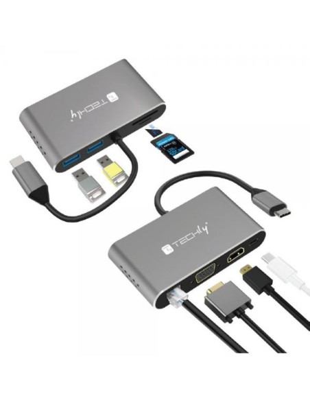 Docking Station USB-C™ SuperSpeed Multiporta USB HDMI VGA RJ45 MicroSD