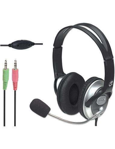 Cuffia Stereo Classica con Microfono 2x3.5mm