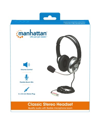 Cuffia Stereo Classica con Microfono 2x3.5mm