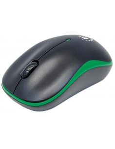 Mouse Ottico Wireless con Micro Ricevitore USB 1000 Dpi Nero/Verde