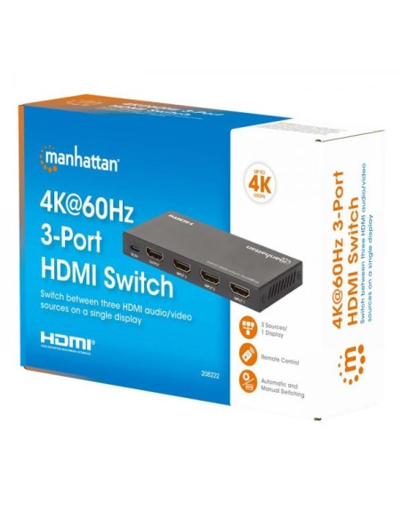 Switch HDMI 4k@60Hz 3 porte