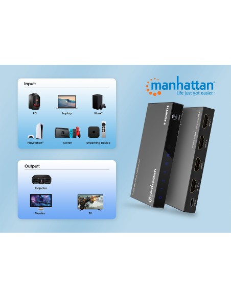 Switch HDMI 4k@60Hz 3 porte