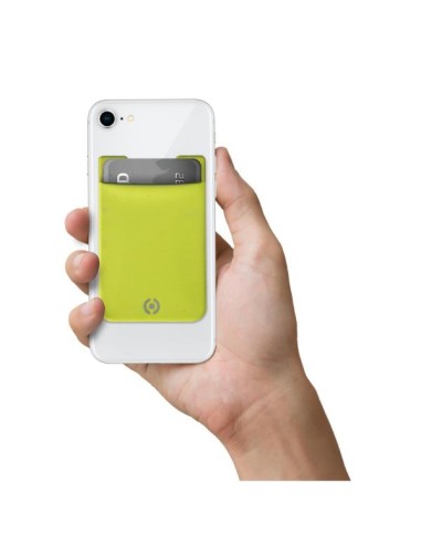 ADHESIVE POCKET FOR CARDS YELLOW