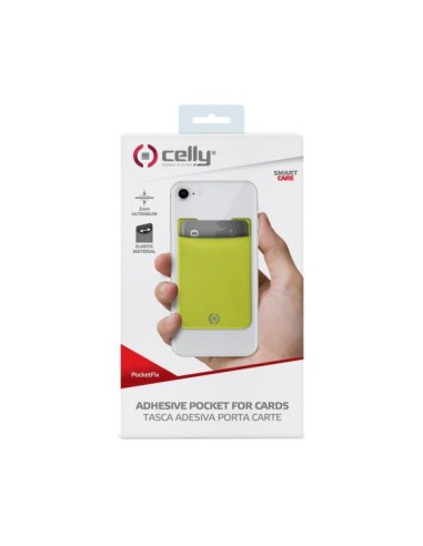 ADHESIVE POCKET FOR CARDS YELLOW