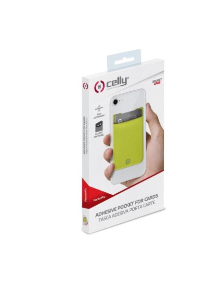 ADHESIVE POCKET FOR CARDS YELLOW