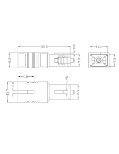 Attenuatore SC/APC Monomodale 1 dB Blu 2