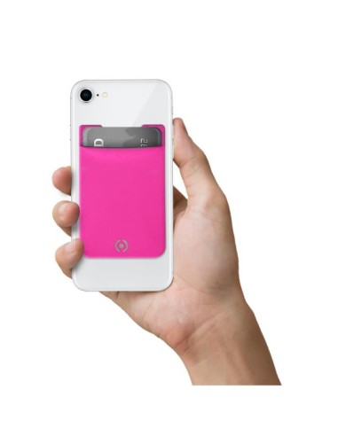 ADHESIVE POCKET FOR CARDS PINK