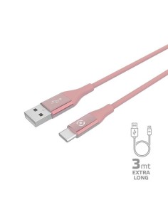 USB-A TO USB-C 15W CABLE 3MT PINK