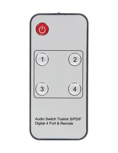 Switch Audio Toslink 4 Porte con Telecomando IR