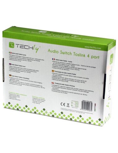 Switch Audio Toslink 4 Porte con Telecomando IR