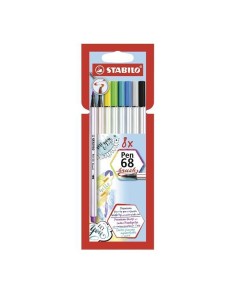 AST8 COL ASS STABILO PEN 68 BRUSH