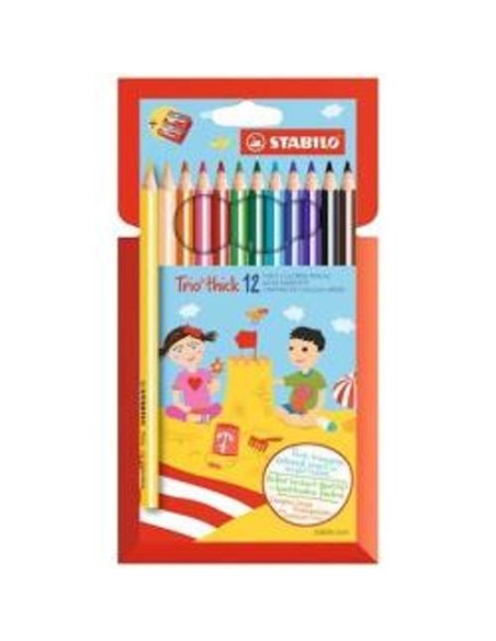 AST12 STABILO TRIO MAXI 12 COLORI