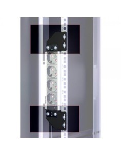 Staffe per Montaggio Verticale su Montanti Rack Nero