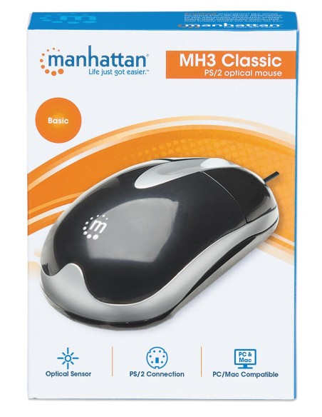 Mouse Ottico PS2 1000 Dpi Nero, MH3