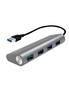 Hub USB 3.2 SuperSpeed 4 porte Alluminio Silver