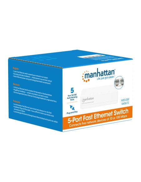 Switch Hub Office 10/100 Mbps Fast Ethernet 5 Porte