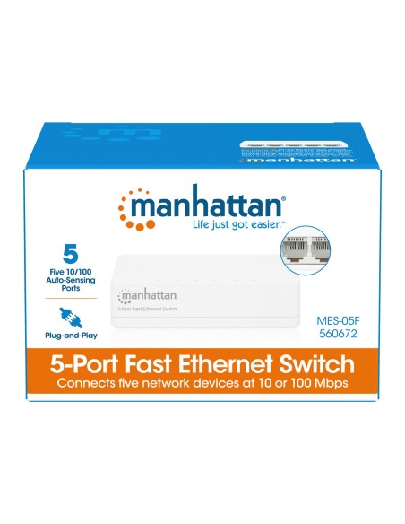 Switch Hub Office 10/100 Mbps Fast Ethernet 5 Porte