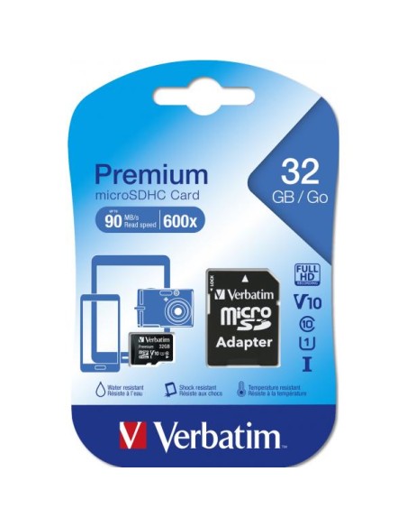 VERBATIM MICRO SDHC 32GB CLASSE 10 + ADATTATORE