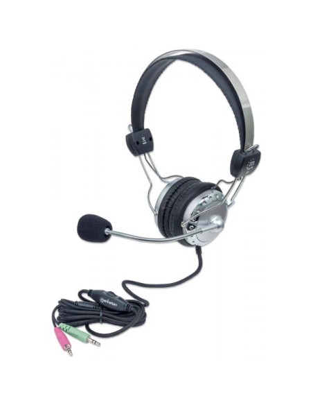 Cuffia Stereo con Microfono con Asta Flessibile
