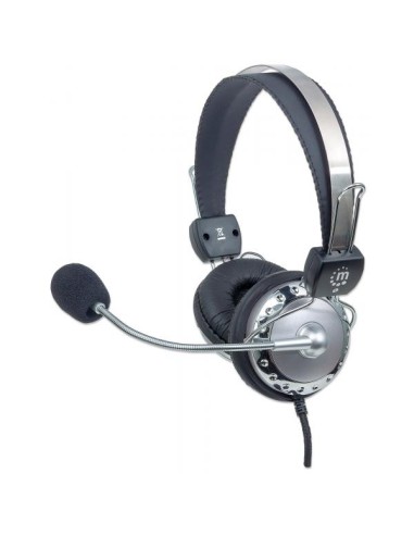 Cuffia Stereo con Microfono con Asta Flessibile