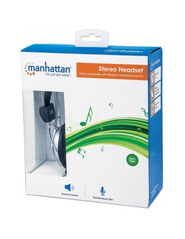 Cuffia Stereo con Microfono con Asta Flessibile