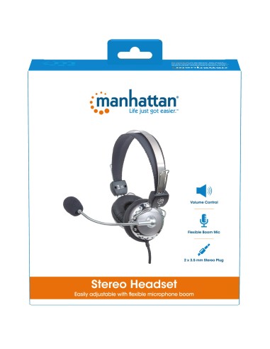 Cuffia Stereo con Microfono con Asta Flessibile