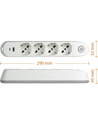 MULTIP POKER - 4 P40 2USB A-C,INT B