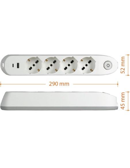 MULTIP POKER - 4 P40 2USB A-C,INT B