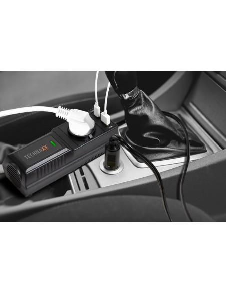 Trasformatore di Corrente per Auto con USB-A e USB-C™, TE-21