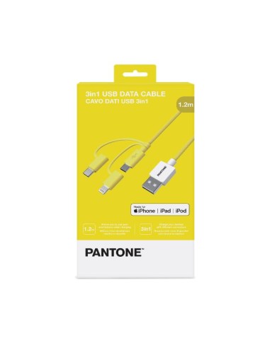 PANTONE 3IN1 CABLE 1.2 MT YELLOW