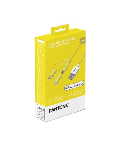 PANTONE 3IN1 CABLE 1.2 MT YELLOW