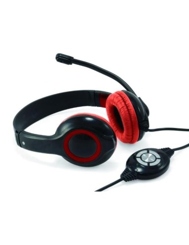 USB COMFORT.STEREO HEADSET RED