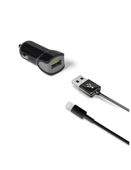 KIT USB CAR CH+LIGHTNING CABLE 12W